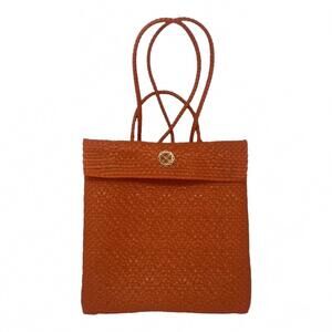 NEW LOLA'S BAG women's medium braided backpack in orange